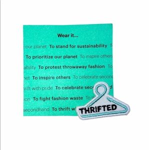 Thrifted fashion iron on small 1.5 inch patch